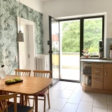 Küche mit Blick Balkon