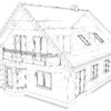 Vektor Sketch eines alten Hauses