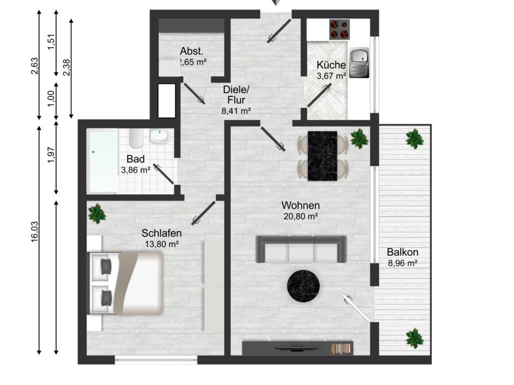 Grundriss ETW Velbert - 211025